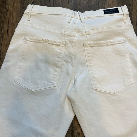 RTA Brand Women’s Dexter Belted Boyfriend Straight Leg Jeans White Pockets M - Picture 9 of 13